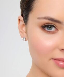 Alternativní pohled na Srebrne kolczyki z okrągłą cyrkonią 8mm