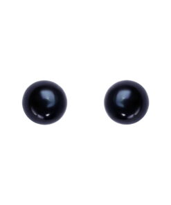 Kolczyki z czarnymi perłami 6mm - KSN4316