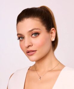 Pozłacane srebrne kolczyki z perłami 8mm - KSN6496 - Image 3