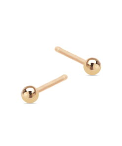 Złote kolczyki małe kuleczki 2mm 333