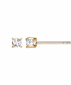 Cudne małe złote kolczyki z diamentami 0,10ct