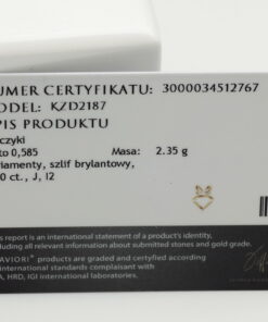 Piękne kolczyki z brylantami 0,20ct z białego i żółtego złota – Bild 11