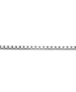 Srebrny łańcuszek rodowany KOSTKA WENECKA szerokość 1,2mm długość 45cm / 50cm