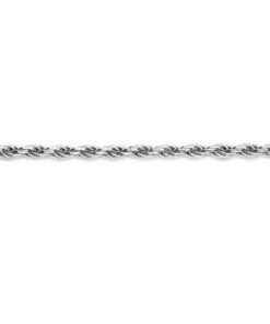Srebrny rodowany łańcuszek KORD 2mm 45/50/70cm