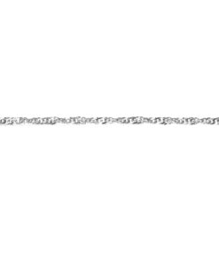 Srebrny rodowany łańcuszek splot SINGAPUR 1,8mm 42/45/50cm