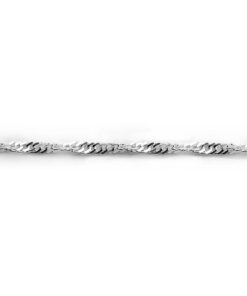 Srebrny łańcuszek SINGAPUR 3mm 45/50cm