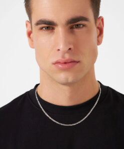 Srebrny łańcuszek pancerka unisex LSX6032 | 3mm - Obrázek 3