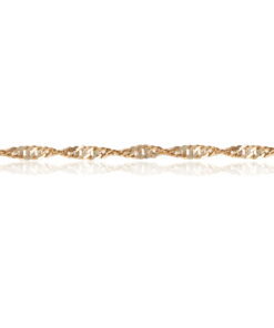 Łańcuszek splot SINGAPUR żółte złoto 0,333 2,2mm 50cm