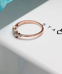 Staviori® Must Have | pierścionek zaręczynowy różowe złoto z diamentami - obrazek 11