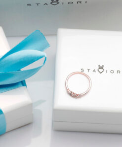 Staviori® Must Have | pierścionek zaręczynowy różowe złoto z diamentami - obrazek 8