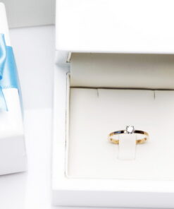 Staviori® Must Have | idealny pierścionek zaręczynowy złoto 585 koszyczek i brylant 0,20ct - Image 9
