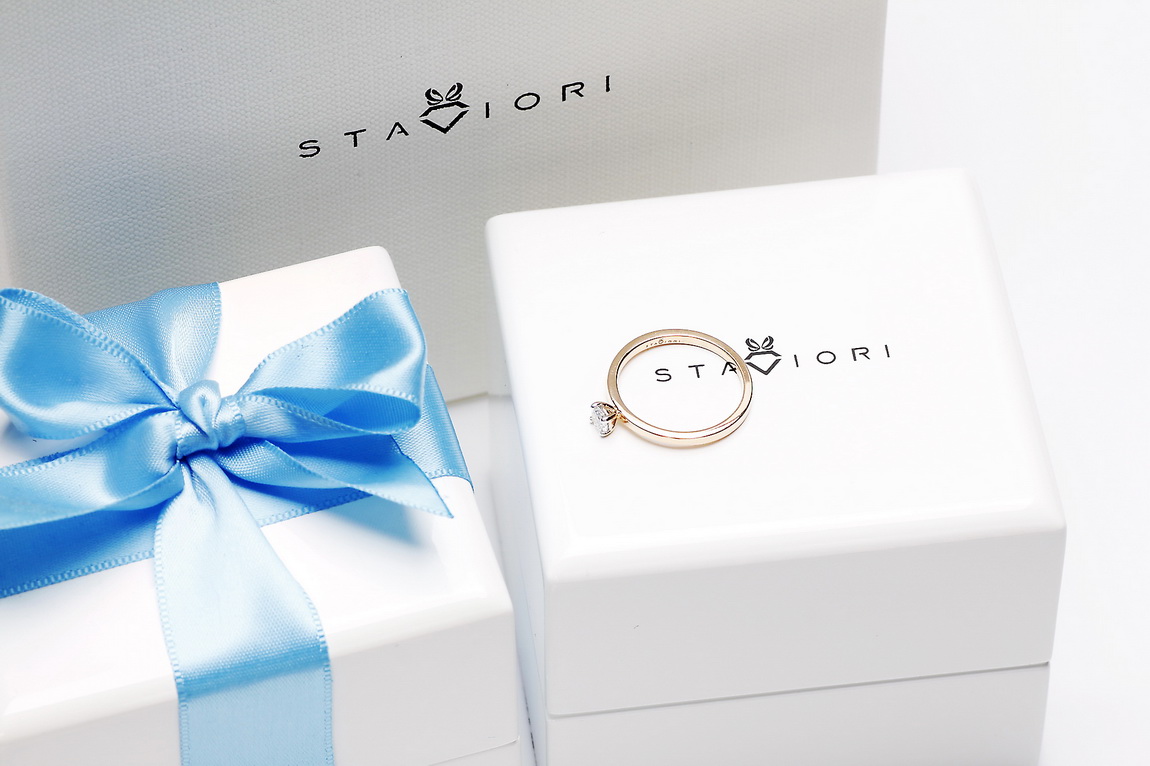 Staviori® Must Have | idealny pierścionek zaręczynowy złoto 585 koszyczek i brylant 0,20ct - Image 10