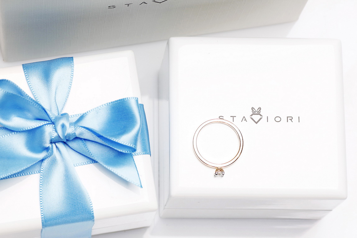 Staviori® Must Have | idealny pierścionek zaręczynowy złoto 585 koszyczek i brylant 0,20ct - Image 14