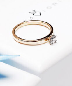 Staviori® Must Have | idealny pierścionek zaręczynowy złoto 585 koszyczek i brylant 0,20ct - Image 17