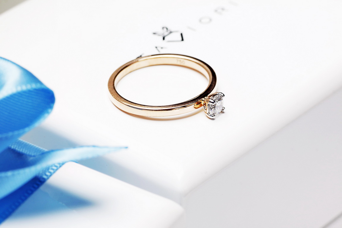 Staviori® Must Have | idealny pierścionek zaręczynowy złoto 585 koszyczek i brylant 0,20ct - Image 17