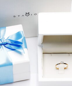 Staviori® Must Have | idealny pierścionek zaręczynowy złoto 585 koszyczek i brylant 0,20ct - Image 8