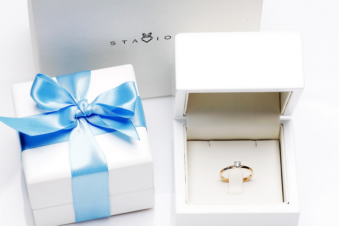 Staviori® Must Have | idealny pierścionek zaręczynowy złoto 585 koszyczek i brylant 0,20ct - Image 8