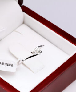 pierścionek z białego złota z diamentem 0,10ct - Image 5