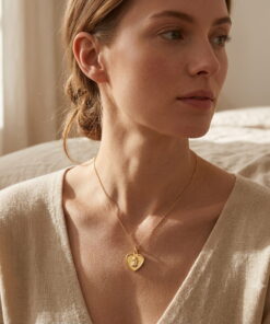 Złoty medalik serce Matka Boska Częstochowska 333 - Obrázek 3