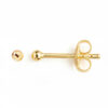 Srebrny pozłacany malutki kolczyk kuleczka 2mm | KS01688Y ( 1szt )