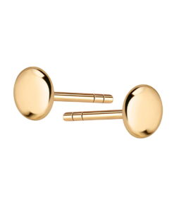 Kolczyki owalne basic 5mm | srebro pozłacane 925 - KS56303Y - Obrázek 4